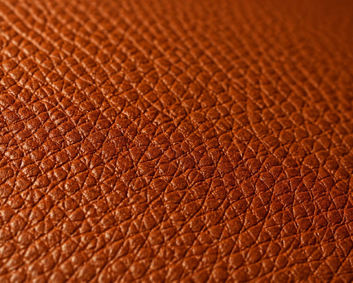 Macro photograph of grained calfskin leather